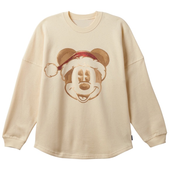 Disney Tops - Disney World Mickey Mouse Sequined Holiday Spirit Jersey Adult Size - NEW